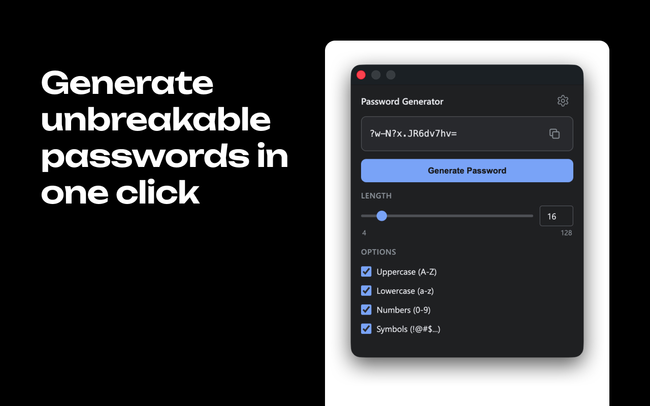 Random Password Generator screenshot