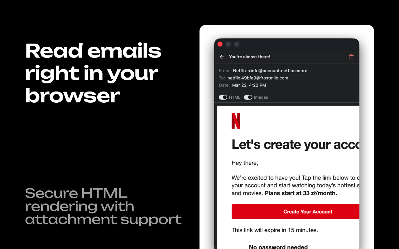 Temp Mail screenshot
