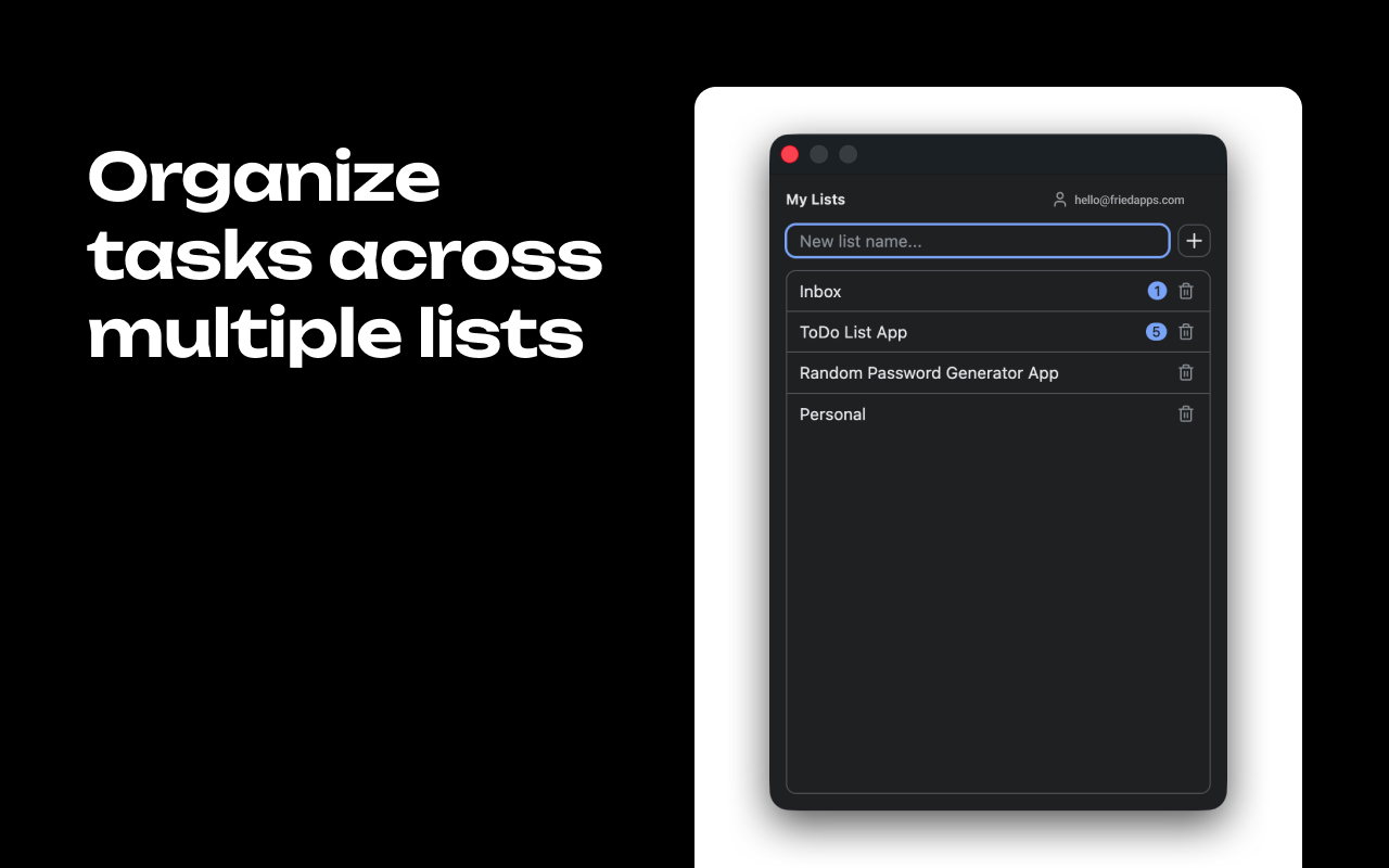 Todo List screenshot